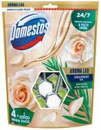 DOMESTOS WC AROMA LUX WHITE ROSE & TEA TREE OIL 4 X 55G PL - ZAWIESZKA DO WC