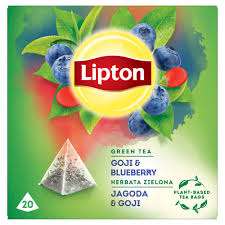 LIPTON HERBATA ZIELONA JAGODA & GOJI 20 torebek