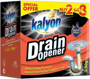 KALYON DRAIN OPENER 3 x 50G TR - PROSZEK DO UDRAŻNIANIA RUR W SASZETKACH 