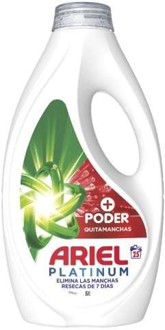 ARIEL GEL PLATINUM 25WL / 1,125L +PODER QUITAMANCH  ES - ŻEL DO PRANIA