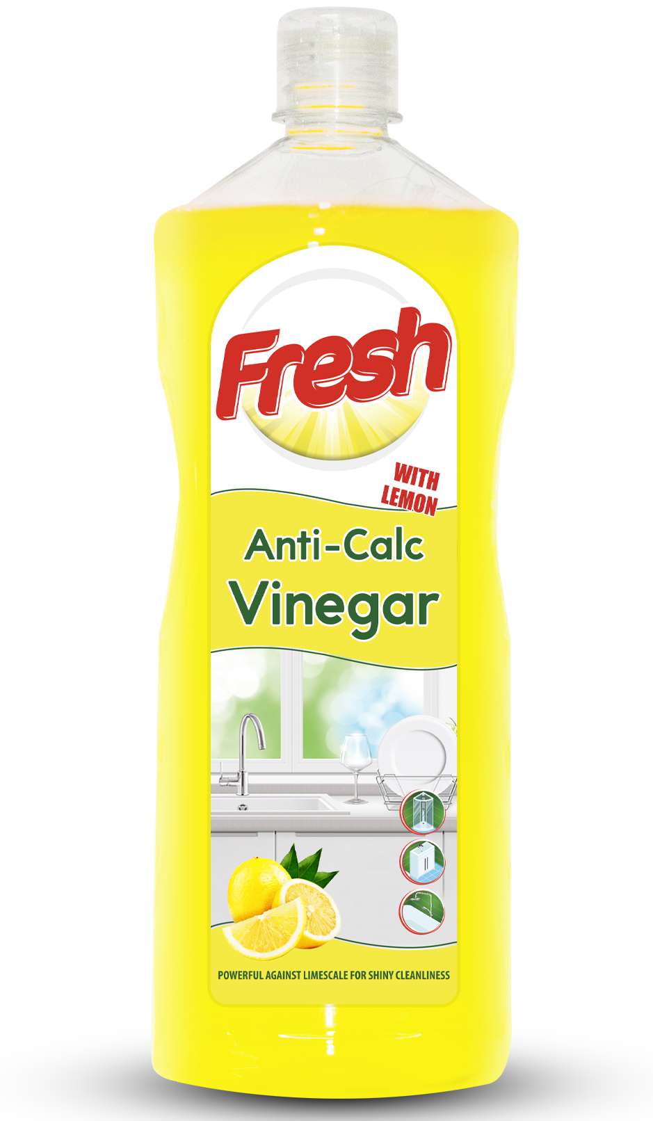 FRESH ANTI CALC VINEGAR LEMON 1L MULTI - PŁYN DO CZYSZCZENIA NA BAZIE OCTU 