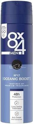 8X4 ANTI-TRANSPIRANT SPRAY MEN NO17 OCEAN BOOST 150ML DE - DEZODORANT/ANTYPERSPIRANT SPRAY
