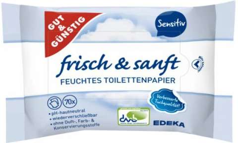 G&G FEUCHT TOI. PAPIER 70ER SENSITIVE  DE - PAPIER TOALETOWY NAWILŻANY