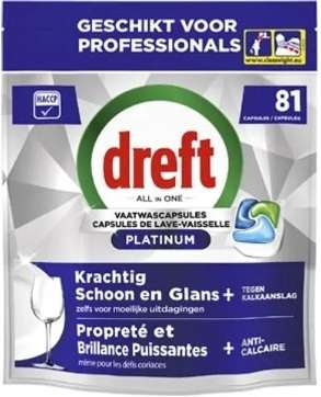 DREFT PLATINUM ALL IN ONE 81szt ORIGINAL NL - KAPSUŁKI DO ZMYWARKI