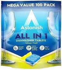 ASTONISH DISHWASHER TABLETS ALL IN ONE 100 SZT GB - TABLETKI DO ZMYWARKI