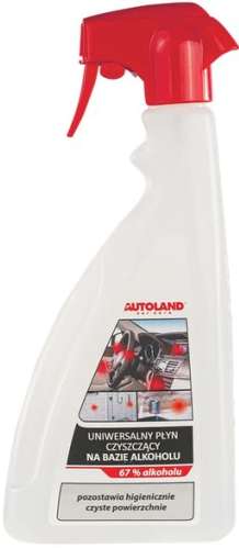 AUTOLAND UNIWERSALNY PŁYN DO CZYSZCZENIA POWIERZCHNI NA BAZIE ALKOHOLU W SPRAYU 750ML