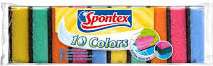 SPONTEX MEGAMAX COLORS SPONGES 10szt MULTI - ZMYWAK KUCHENNY 8 x 5,5 x 3 cm