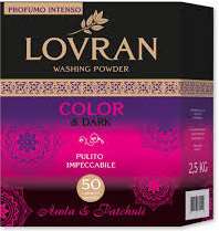 LOVRAN WASHING POWDER COLOR & DARK 50WL / 2,5KG AMLA & PATCHOULI  IT/EN/PL - PROSZEK DO PRANIA