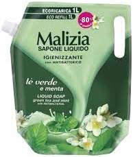 MALIZIA SAPONE LIQUIDO GREEN TEA & MINT 1L  IT - MYDŁO UZUPEŁNIACZ