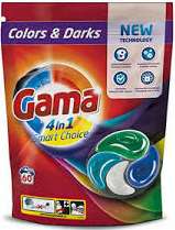 GAMA CAPS 4IN1 SMART COLORS & DARKS 60szt MULTI - KAPSUŁKI DO PRANIA