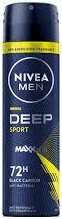 NIVEA DEO SPRAY 150ML MEN DEEP SPORT BLACK CARBON - DEZODORANT / ANTYPERSPIRANT SPRAY