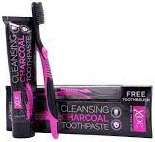 XOC CHARCOAL TOOTHPASTE 100ML + TOOTHBRUSH GB - PASTA DO ZĘBÓW Z WĘGLEM AKTYWNYM + SZCZOTECZKA