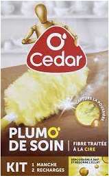 O'CEDAR STOFFER PLUMEAU DE SOIN KIT 1 MANCHE + 2 RECHARGES - MIOTEŁKA DO KURZU + 2 WKŁADY