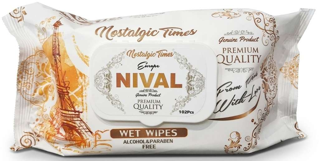 NIVAL WET WIPES NOSTALGIC TIMES 102 SZT MULTI - CHUSTECZKI NAWILŻANE DO CIAŁA