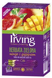 IRVING HERBATA ZIELONA MANGO Z GREJPFRUTEM 20 torebek