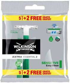WILKINSON SWORD EXTRA2 SENSITIVE EINWEGRASIERER 5szt+2szt  DE - MASZYNKI DO GOLENIA DLA KOBIET