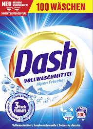 DASH PULVER 100WL / 5KG VOLLWASCHMITTEL ALPEN FRISCHE  DE - PROSZEK DO PRANIA
