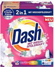 DASH PULVER 2IN1 WEICHSPÜLERDUFT 50WL / 3KG COLOR  DE - PROSZEK DO PRANIA 