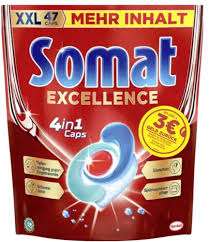 SOMAT SPULMASCHINEN CAPS EXCELLENCE 4 IN1 47szt DE - KAPSUŁKI DO ZMYWARKI