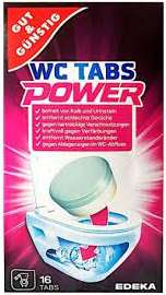 G&G WC REINIGER TABS 16szt DE - TABLETKI ODKAMIENIAJĄCE DO WC
