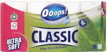 OOOPS! CLASSIC ALOE VERA TOILET PAPER 8 ROLEK / 3 WARSTWY - 140 LISTKÓW  MULTI  FSC-Mix - PAPIER TOALETOWY