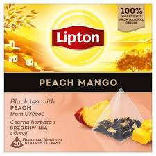 LIPTON HERBATA CZARNA PEACH MANGO 20 torebek