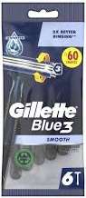 GILLETTE BLUE 3 SMOOTH 6szt - MASZYNKA DO GOLENIA 