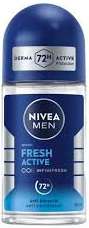 NIVEA ROLL- ON MEN FRESH ACTIVE 50ML - ANTYPERSPIRANT W KULCE 