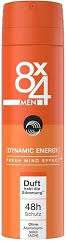 8X4 DEODORANT SPRAY MEN DYNAMIC ENERGY 150ML DE - DEZODORANT/ANTYPERSPIRANT SPRAY