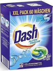 DASH CAPS 3in1 60szt ALPEN FRISCHE  DE - KAPSUŁKI DO PRANIA