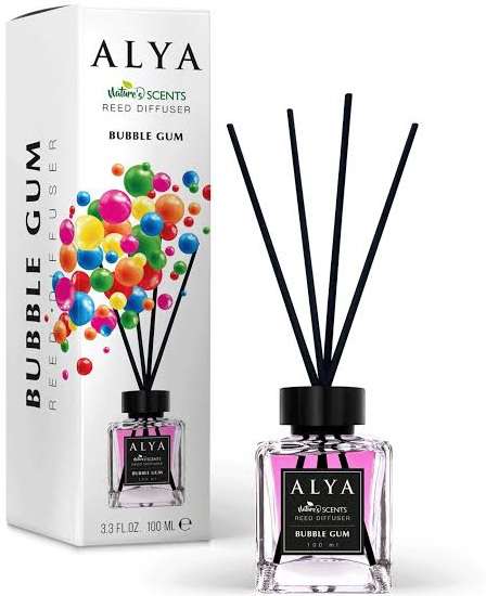 ALYA REED DIFFUSER BUBBLE GUM 100ML MULTI - PATYCZKI ZAPACHOWE