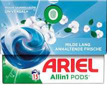 ARIEL PODS 3in1 15szt UNIVERSAL+FRISCHE BAUMWOLLBLÜTE  DE - KAPSUŁKI DO PRANIA