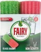 FAIRY PLATINUM GLASSWARE SPONGE 2 SZT GB - GĄBKA DO MYCIA SZKŁA 