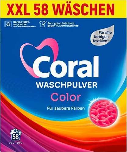 CORAL PULVER 58WL / 3,77KG COLOR DE - PROSZEK DO PRANIA 