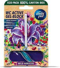 AMBI PUR ACTIVE GEL-BLOCK 45G WILD HIBISCUS  MULTI - KOSTKA DO WC