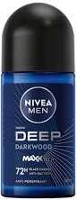 NIVEA ROLL- ON MEN DEEP DARKWOOD 50ML - ANTYPERSPIRANT W KULCE