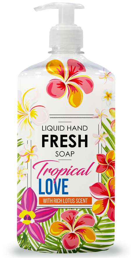 FRESH LIQUID HAND SOAP 1L TROPICAL LOVE  MULTI - MYDŁO W PLYNIE 