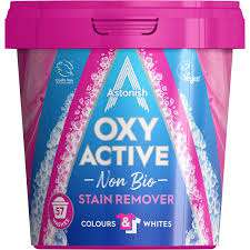 ASTONISH OXY ACTIVE STAIN REMOVER COLOURS & WHITES 1,25 KG  GB - ODPLAMIACZ UNIWERSALNY DO TKANIN