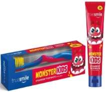 TRUESMILE TOOTHPASTE 75ML + TOOTHBRUSH MONSTER KIDS STRAWBERRY GB - PASTA DO ZĘBÓW DLA DZIECI + SZCZOTECZKA