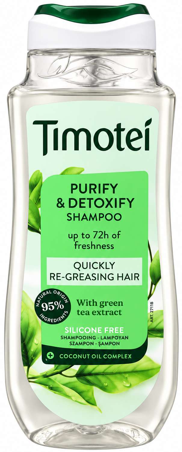 TIMOTEI SHAMPOO 300 ML PURIFY & DETOXIFY WITH GREEN TEA EXTRACT MULTI - SZAMPON DO WŁOSY PRZETŁUSZCZAJĄCE SIĘ