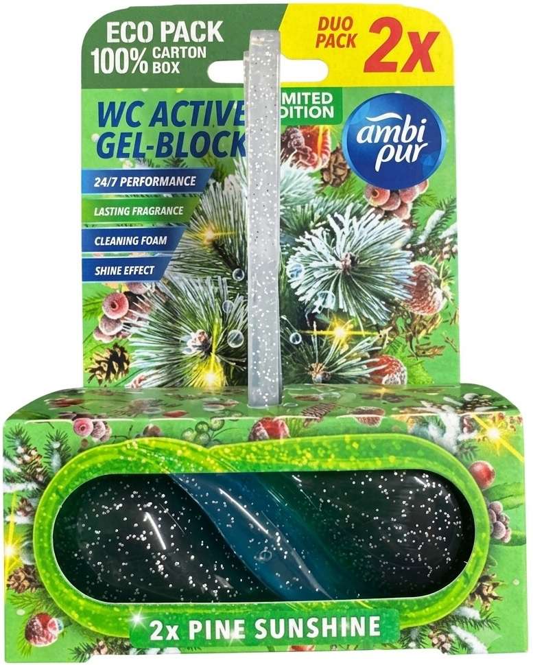 AMBI PUR ACTIVE GEL-BLOCK 2 X 45G PINE SUNSHINE  MULTI - KOSTKA DO WC