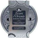 TESORI D'ORIENTE CANDELA BICCHIERE MUSCHIO BIANCO 200ML IT - ŚWIECA ZAPACHOWA