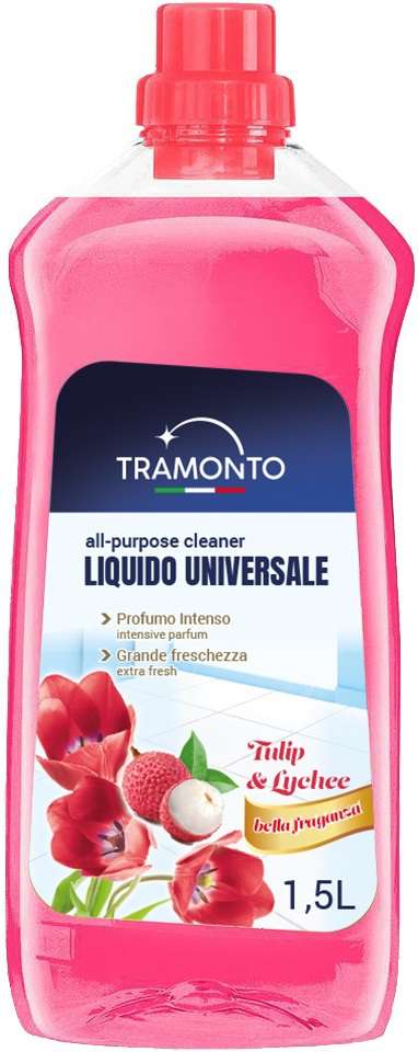 TRAMONTO LIQUIDO UNIVERSALE TULIPANO E LITCHI 1,5L - PŁYN DO PODŁÓG