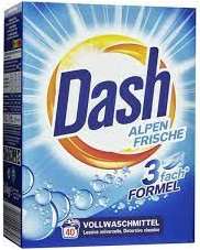 DASH PULVER 40WL / 2,60KG ALPEN FRISCHE  DE - PROSZEK DO PRANIA