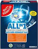 G&G ALL-IN-1 POWER COMPLETE GESCHIRR-REINIGER TABS 40er DE - TABLETKI DO ZMYWARKI
