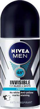 NIVEA ROLL- ON MEN BLACK & WHITE INVISIBLE FRESH 50ML - ANTYPERSPIRANT W KULCE