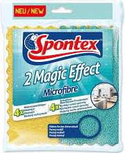 SPONTEX 2 MAGIC EFFECT MICROFIBRE 2szt MULTI - ŚCIERECZKI Z MIKROFIBRY 20,5 x 22 cm