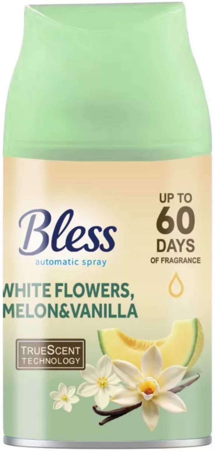 BLESS AUTOMATIC SPRAY REFILL 250ML WHITE FLOWERS, MELON & VANILLA HU/DE/GB/PL - ODŚWIEŻACZ POWIETRZA / ZAPAS