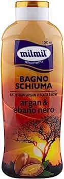 MILMIL BAGNO SCHIUMA 1L ARGAN & EBANO NERO IT - PŁYN DO KĄPIELI