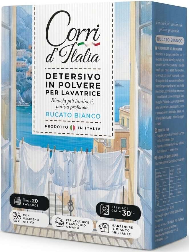 CORRI D'ITALIA DETERGENTE POLVERE 20WL / 1 KG BUCATO BIANCO IT - PROSZEK DO PRANIA